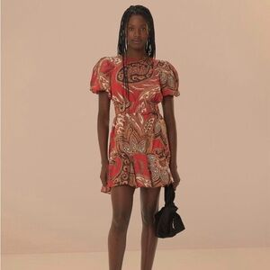 FARM Rio Puff Sleeve Mini Sundress